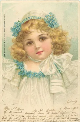Коллекция картинок: Старинные открытки с детьми от Frances Brundage,часть1  | Винтаж девушки, Винтажное искусство, Открытки