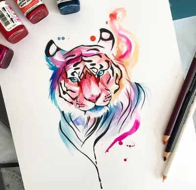 Как нарисовать тигра символ 2022 года, что можно нарисовать на новый год,  красивый рисунок для срисовки, идеи для рисования | Рисовашка | Дзен