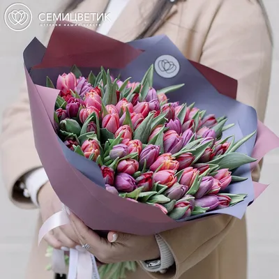 Букет Тюльпаны 51шт Сорт на выбор Цветы на 8 марта купить в  интернет-магазине Ярмарка Мастеров по цене 7140 ₽ – KOTG8RU | Подарки на 8  марта, Москва - доставка по России
