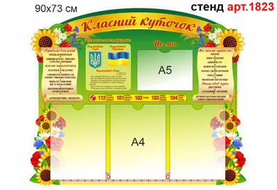 Купить классный уголок стенд размер 900 х 800 пластик 3 мм карманы а4 6шт  для школы | Классный уголок стенд размер 900 х 800 пластик 3 мм карманы а4  6шт 060-05150