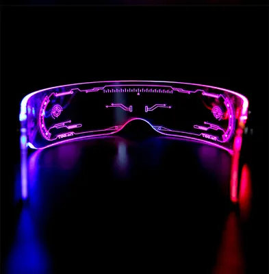 Белые светодиодные очки в стиле киберпанк 3D Модель $49 - .obj .3ds .blend  .c4d .fbx .max .ma .lxo - Free3D