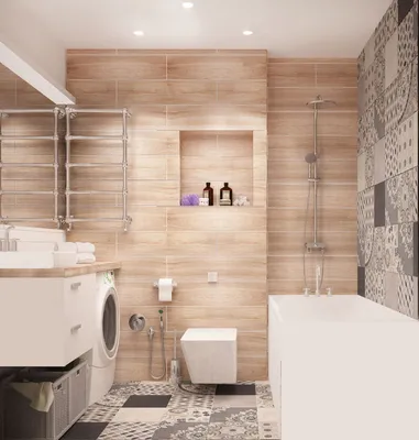 Ванная комната 4 кв.м в современном стиле
