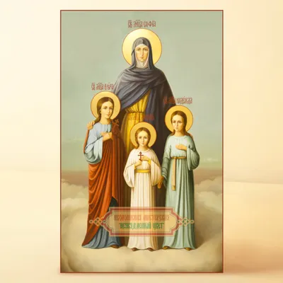 Купить изображение иконы: Вера, Надежда, Любовь и София