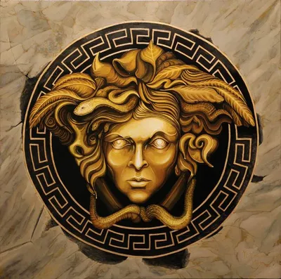 Medusa Versace Painting by Katerina Miller | Saatchi Art