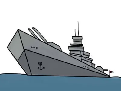 Военный корабль детский рисунок - 71 фото