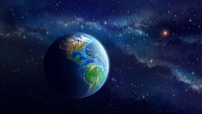 Вид на планету Земля из космоса» — создано в Шедевруме