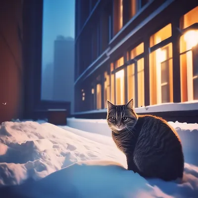 Зимний вечер, городской двор, темно…» — создано в Шедевруме