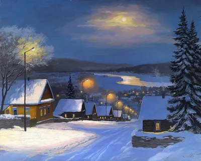 Картина Picsis Зимний вечер в столице, Москва, 660x430x40 мм 326-10258371 -  выгодная цена, отзывы, характеристики, фото - купить в Москве и РФ