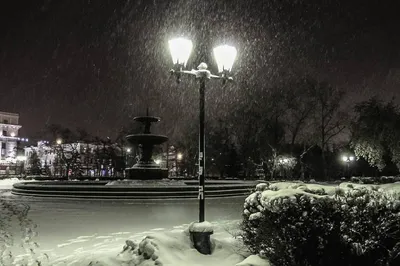 Фото Зимний вечер в городе Загорянский