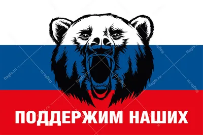 Картинку Медведя На Фоне Флага России фотографии