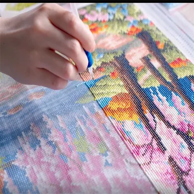 Купить картину алмазная мозаика «Синица на ягодах» 40x30 см, 30 цветов -  gamestil.ru
