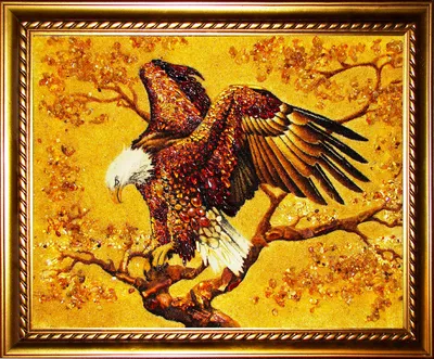 Картина из янтаря - Орел