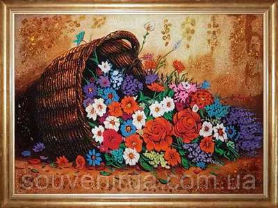 Картина Из Янтаря Корзина Цветов (Картины) — Купить на BIGL.UA ᐉ Удобная  Доставка (985669417)