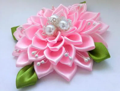 Картины созданные из канзаши, автор Елена Калышенко (часть 2) / DIY Ribbon  Flower Kanzashi - YouTube