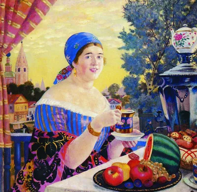 Троицын день, Кустодиев, 1920