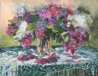 Картина «Картина \"Сирень\".» Холст, Акрил 2019 г.