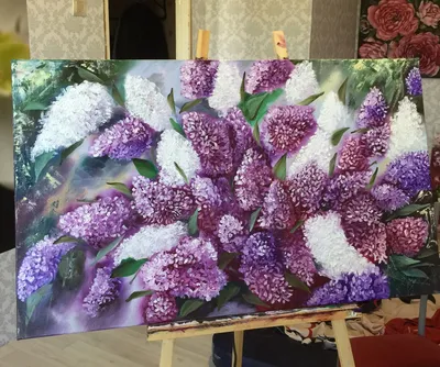Картина по номерам \"Вдохновляясь сиренью\" © alonka_good КНО5619 ИДЕЙКА  купить - отзывы, цена, бонусы в магазине товаров для творчества и игрушек  МаМаЗин
