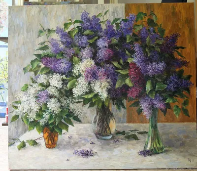 Картина в раме Elenadecor \"Букеты. сирень в кувшине\" 23x23 см по цене 900  ₽/шт. купить в Казани в интернет-магазине Леруа Мерлен
