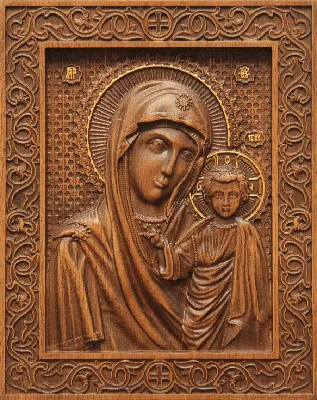 Икона Иерусалимская Божия Матерь - серебряный оклад, с цветной эмалью,  производство - Греция, в подарочной упаковке