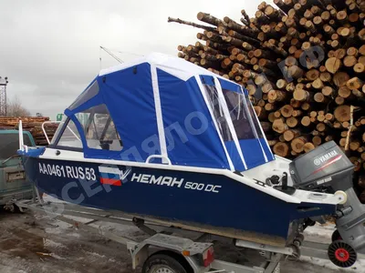 Тент на Неман-500 DC NEW, ходовой, модель «Рубка-СТС»