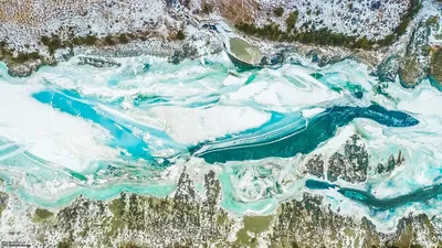 Фотографии : Отдых на Алтае : Что посмотреть на Алтае зимой : Катунь зимой  в районе Узнези