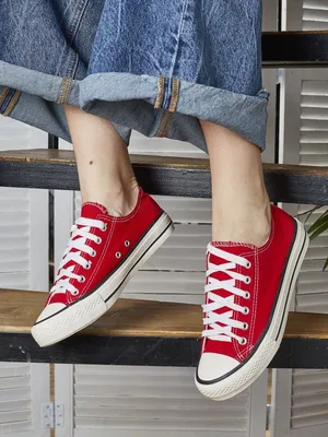 Купить кеды Converse All Star красные низкие в Беларуси