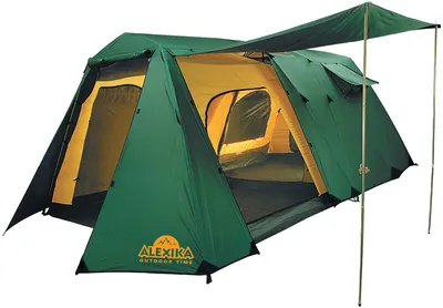 Кемпинговая, четырёхместная палатка \"Амазонка\" с двумя внутренними  палатками (спальнями). - Урал-Экспедиция | UREX
