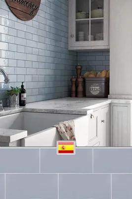 Керамическая плитка на кухню, однотонная, коллекция Испания