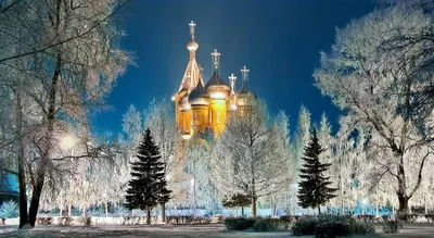 Геннадий Иванович Литвиненко - Храм Покрова зимой, 2019, 2×60×80 см:  Описание произведения | Артхив