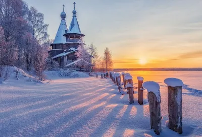 Храмы зимой - красивые фото