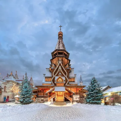 Оригинал схемы вышивки «церковь зимой» (№823887) - Вышивка крестом
