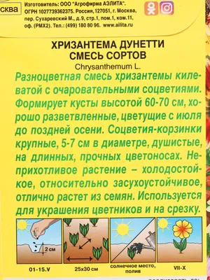 Хризантема \"Дунетти смесь\" ТМ \"Dionysus\" 0.2г купить почтой в Одессе,  Киеве, Украине | Agro-Market