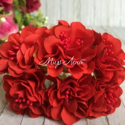Шар хризантема красная нога 7-ка БО-161 — Искусственные цветы