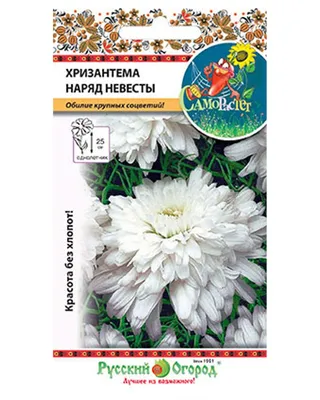 Купить семена Хризантема Наряд невесты букетная 0,1г Русский огород-НК в  интернет-магазине с доставкой по выгодной цене