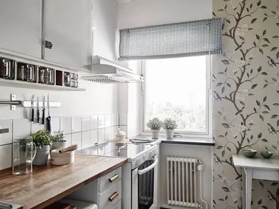 Обои для маленькой кухни: идеи дизайна на фото | ivd.ru