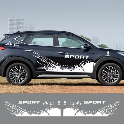 For Hyundai Tucson 2017-2023 Car Stickers 4x4 Sport Mountaineering Styling  Side Vinyl Film Trim Decals Auto Tuning Accessories - AliExpress