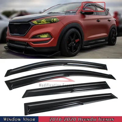 For 2016-2021 Hyundai Tucson Mugen Style Window Visors Rain Guards  Deflectors | eBay