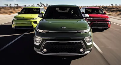 Установленный универсальный сплиттер переднего бампера на Kia Soul