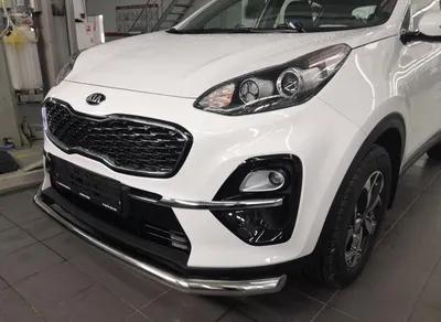 Защита передняя нижняя (двойная) 60,3/42,4 мм для автомобиля Kia Sportage  (QL) 2018-, TCC Тюнинг KIASPORT18-24 .Купить по низкой цене в  Санкт-Петербурге.