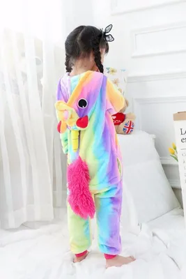 Kids Adult Rainbow Unicorn Kigurumi Animal Cosplay Costume OnesiePJS  Sleepwear | eBay