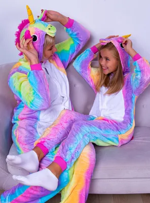 Женская пижама кигуруми Радужный Единорог