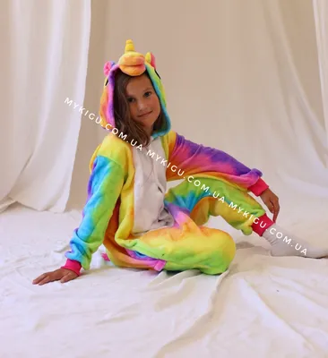Пижама кигуруми единорог радужный разноцветный детский (1001)  (ID#1481261010), цена: 679 ₴, купить на Prom.ua