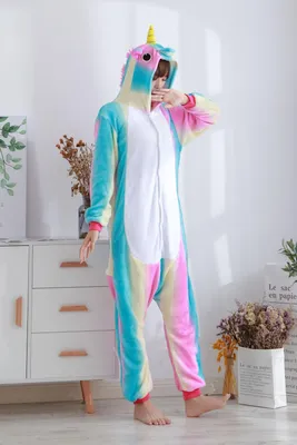 Женская пижама кигуруми Радужный Единорог
