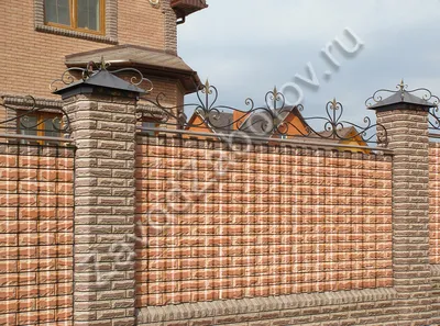 Забор с кирпичными столбами в Санкт-Петербурге | Цены в Строй Ресурс