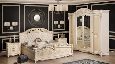Угловой шкаф для спальни «Херлен» в классическом стиле из МДФ, Арт.038