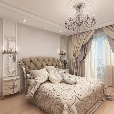 Белая классическая спальня «Конти», шкаф из МДФ распашной