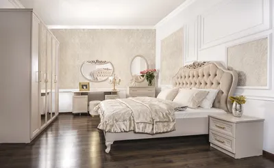 Спальня Мишель 4-ств белый матовый в г. Москва от производителя по цене  168746 руб. – купить недорого в интернет-магазине Эра