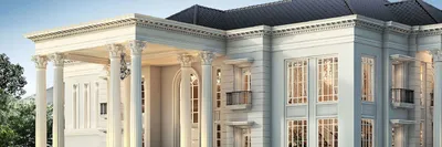 Проект двухэтажного кирпичного дома № 40-41L в классическом стиле | каталог  Проекты коттеджей