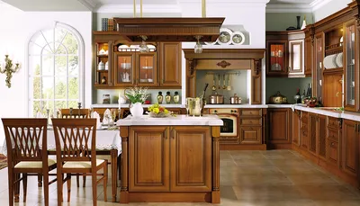 Классическая прямая кухня из массива ясеня \"Модель 24\" от GILD Мебель в  Чите - цены, фото и описание.