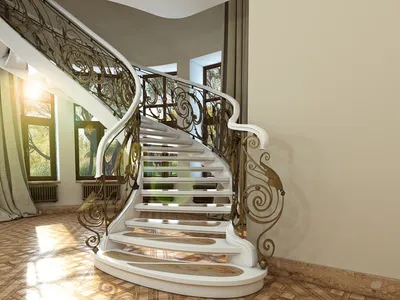 Классическая лестница - Работа из галереи 3D Моделей